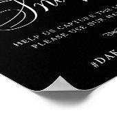 Elegant Oh Snap! White Calligraphy | Chic Hashtag Poster (Hoek)
