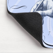 Elegant Old Calligraphy Mousepad met Uw Initialen Muismat (Hoek)