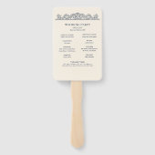 Elegant Old Chateau Manor huwelijksprogramma Handwaaier (Achterkant)