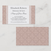 Elegant Old Fashioned Taupe Damask Visitekaartje (Voorkant / Achterkant)