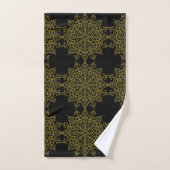 Elegant Old Gold Mandalas op Black Bad Handdoek (Handdoek)