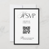 Elegant Old Money Black and White  RSVP Kaartje (Voorkant)