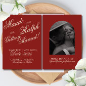 Elegant Old Money Bold Red Wedding Save The Date