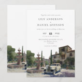 Elegant Old Money Country Estate Wedding Kaart (Voorkant / Achterkant)