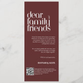 Elegant Old Money Handwriting Wedding Dinner Menu (Achterkant)