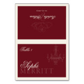 Elegant Old Money Wine Red Wedding place cards Kaart (Voorkant)