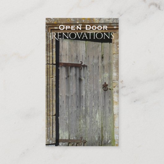 Elegant Old Wood door Visitekaartje (Voorkant)