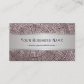 Elegant Old Wood Tree Rings textuur Visitekaartje (Voorkant)