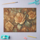 Elegant olieverfschilderij goud  Franse rozen Tissuepapier (Craft)