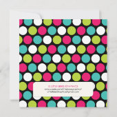 Elegant olifant pokadots Baby Shower Invitations Kaart (Achterkant)