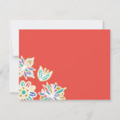 Elegant olifant Train Floral Decoratief  Notitiekaartje (Achterkant)