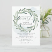 Elegant Olife Sprig Branch Wreater Vrijgezellenfee Kaart (Staand voorkant)