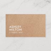 Elegant Olijf Groen Gedrukt Kraft Consultant Visitekaartje (Voorkant)