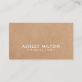 Elegant Olijf Groen Gedrukt Kraft Consultant Visitekaartje (Voorkant)