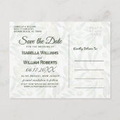 Elegant Olijfblad Boho Tuin Save the Date Aankondigingskaart (Achterkant)