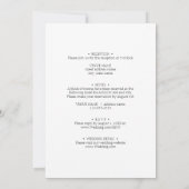 Elegant olijfblad lijst. Botanische bruiloft Kaart (Achterkant)