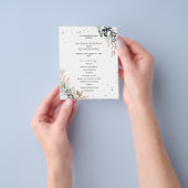 Elegant olijfbruiloft-kaart. flyer (Hand)