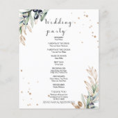 Elegant olijfbruiloft-kaart. flyer (Achterkant)