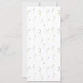 Elegant Olijfgroen Bloementuin Bruiloft Menu (Achterkant)