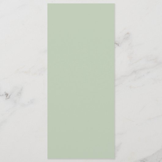 Elegant Olijfgroen Bruiloft Diner Menu (Achterkant)