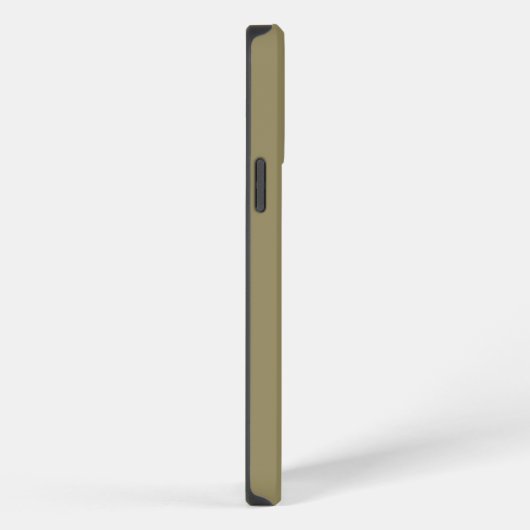 Elegant Olijfgroen monogram initialen iPhone Hoesje (Rechterkant)