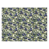 Elegant Olijftak Patroon met Deep Blue Olijven Tafelkleed (Voorkant (Horizontaal))