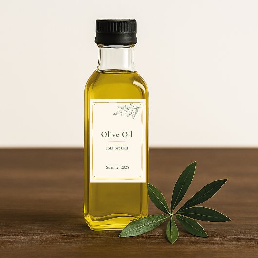 Elegant Olijftak Prijs label Wijn Etiket
