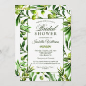 Elegant Olive Boho Garden Bridal Shower Kaart (Voorkant / Achterkant)