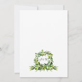 Elegant Olive Boho Save the Date Wedding Card (Achterkant)