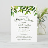 Elegant Olive Boho Summer Bridal Shower Kaart (Staand voorkant)