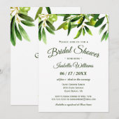 Elegant Olive Boho Summer Bridal Shower Kaart (Voorkant / Achterkant)