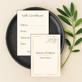 Elegant Olive Branch Cadeaubon