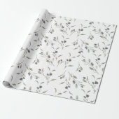 Elegant Olive Branch Cadeaupapier (Uitgerold)