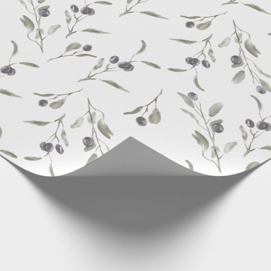 Elegant Olive Branch Cadeaupapier (Hoek)