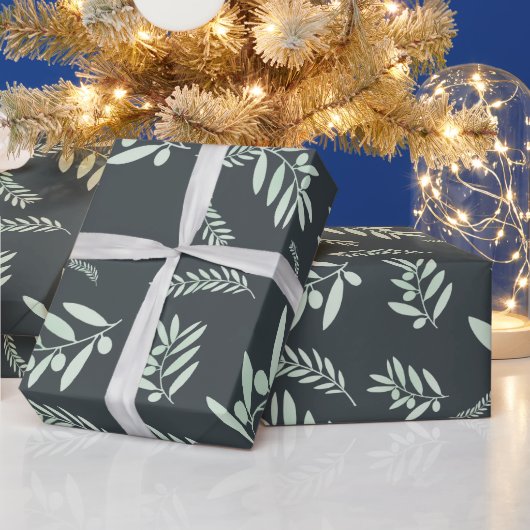 Elegant Olive Branch Cadeaupapier (Feestdagen)