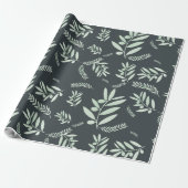 Elegant Olive Branch Cadeaupapier (Uitgerold)