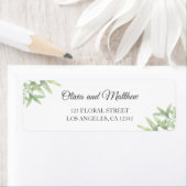 Elegant Olive Branch. Eenvoudig huwelijksadres Etiket (Insitu)