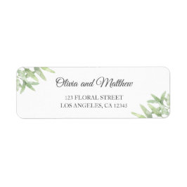 Elegant Olive Branch. Eenvoudig huwelijksadres Etiket