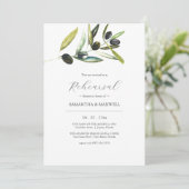 Elegant Olive Branch repetitie diner Kaart (Staand voorkant)