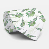 Elegant Olive Branch Stropdas – handgetekende Natu (Opgerold)
