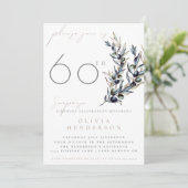 Elegant Olive Branch Surprise Birthday Invitation Kaart (Staand voorkant)