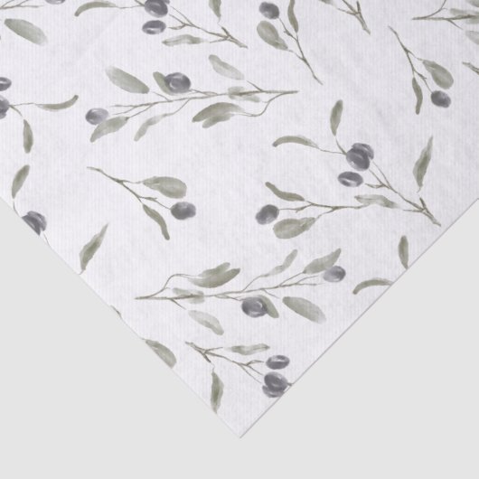 Elegant Olive Branch Tissuepapier (Detail)