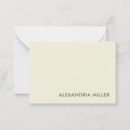 Elegant Olive Font Herringbone gepattereerd terug Notitiekaartje