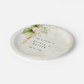 Elegant Olive Green and Gold Wedding Papieren Bordje (Gekanteld)