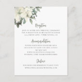Elegant Olive Green Floral Wedding Enclosure Card Informatiekaartje (Voorkant)