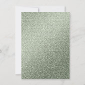 Elegant Olive Green Marble & Glitter Wedding Kaart (Achterkant)