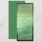 Elegant Olive Green Menu for High-End Dining (Voorkant / Achterkant)