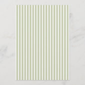 Elegant Olive Green Monogram Wedding Invitation Kaart (Achterkant)