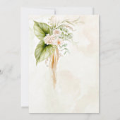 Elegant Olive Green Tropical Florals Wedding Kaart (Achterkant)
