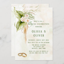 Elegant Olive Green Tropical Florals Wedding